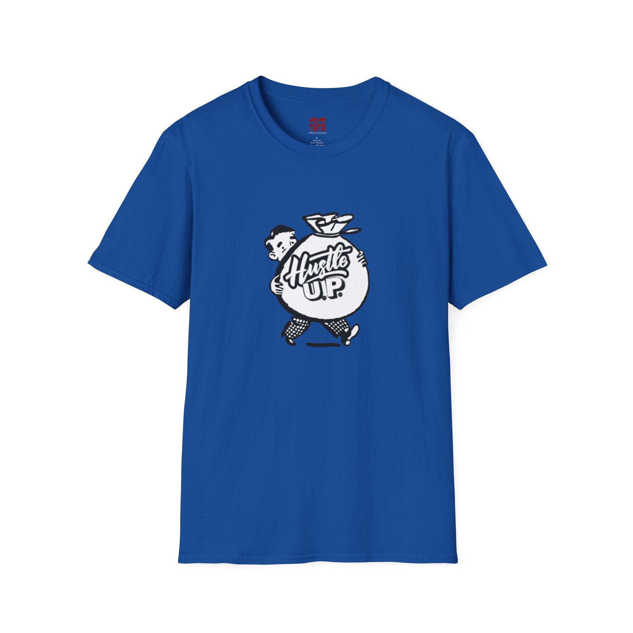 Hustle Up T-Shirt — Retro Money Mascot Graphic Tee