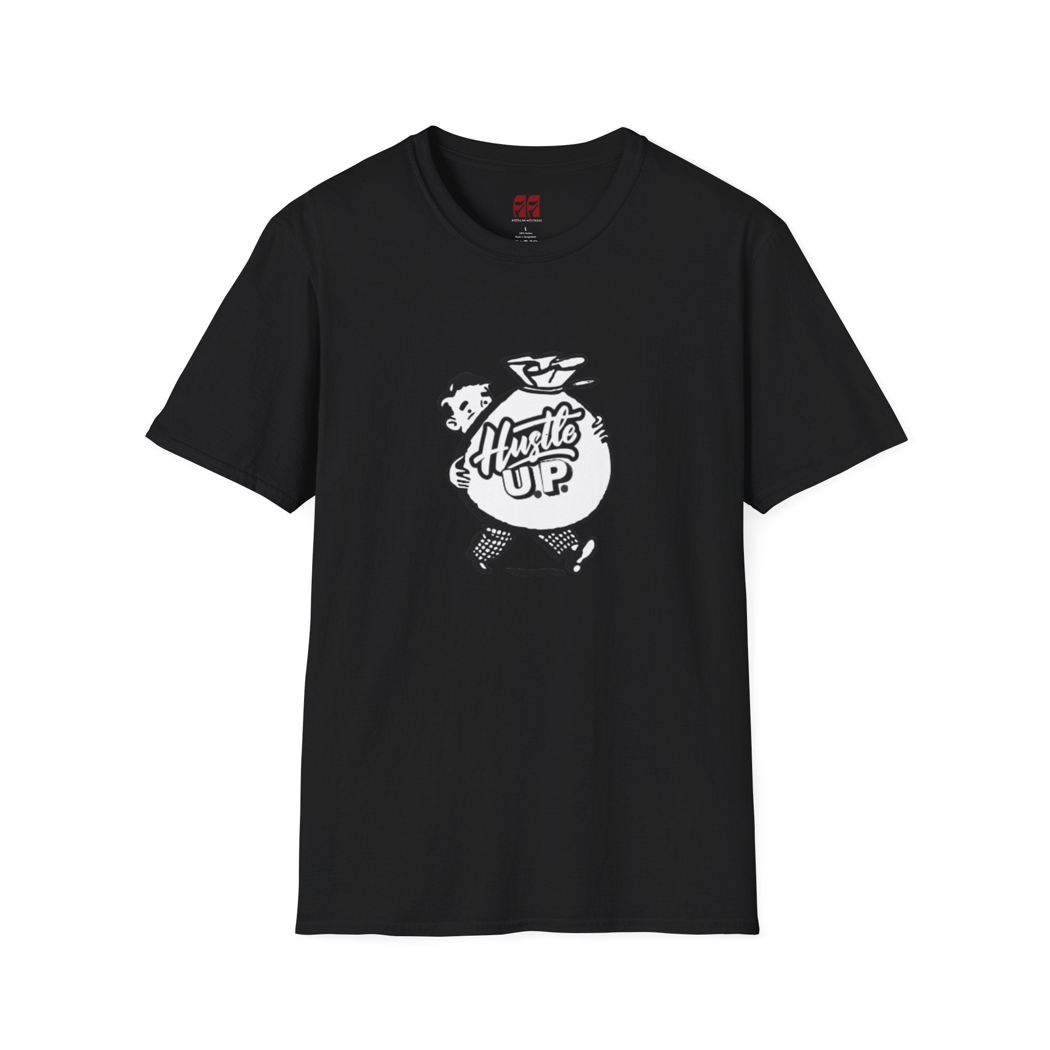 Hustle Up T-Shirt — Retro Money Mascot Graphic Tee