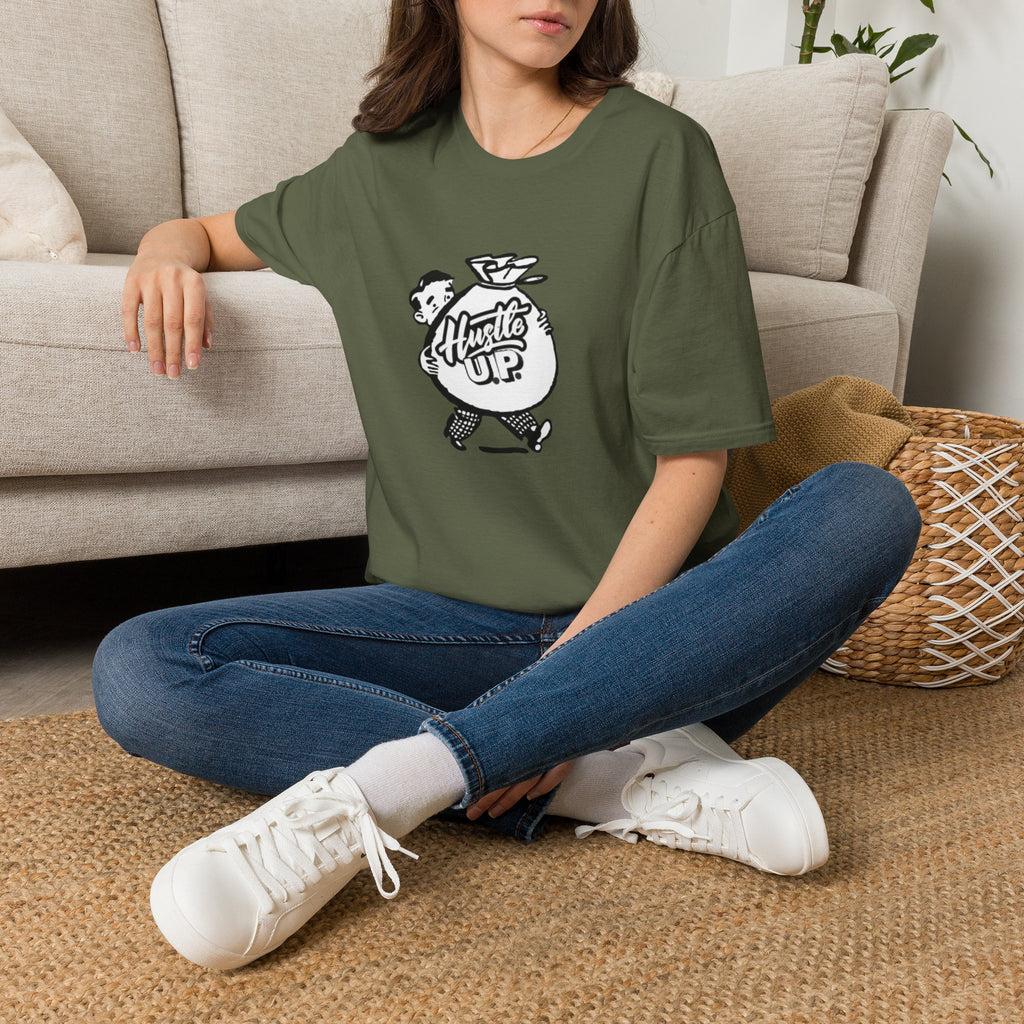 Hustle Up T-Shirt — Retro Money Mascot Graphic Tee