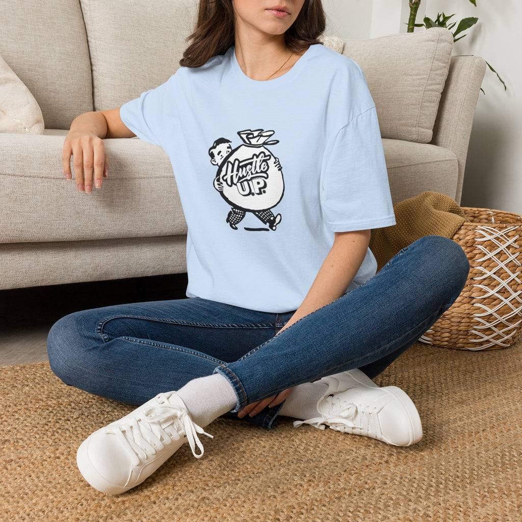 Hustle Up T-Shirt — Retro Money Mascot Graphic Tee