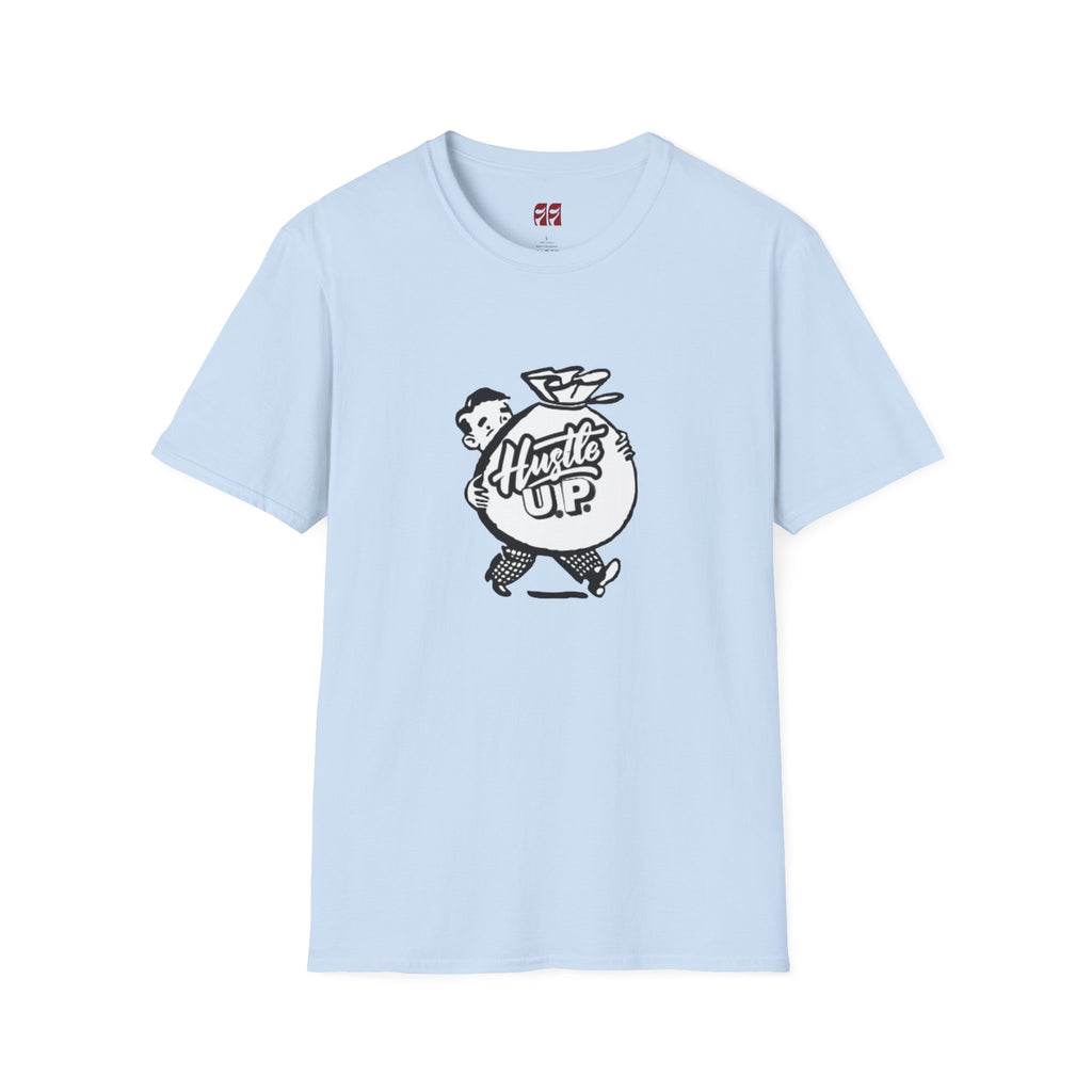 Hustle Up T-Shirt — Retro Money Mascot Graphic Tee