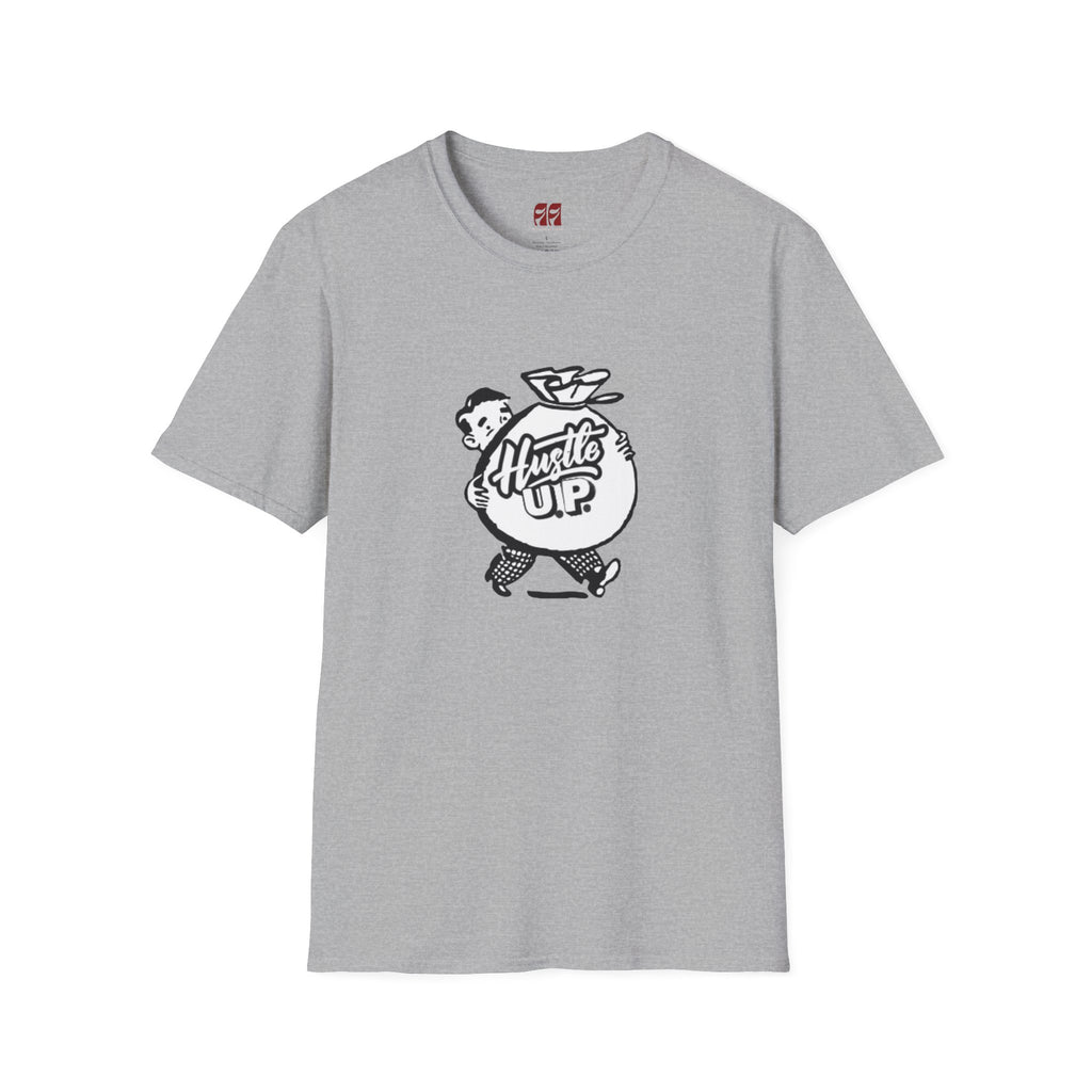 Hustle Up T-Shirt — Retro Money Mascot Graphic Tee