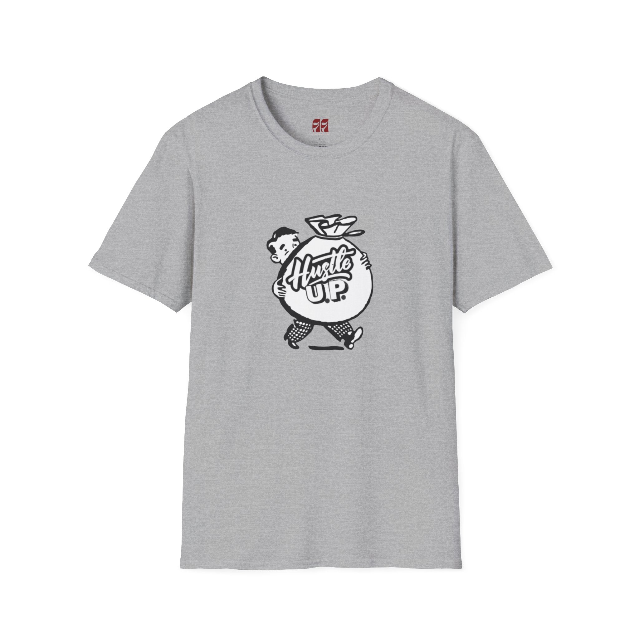 Hustle Up T-Shirt — Retro Money Mascot Graphic Tee
