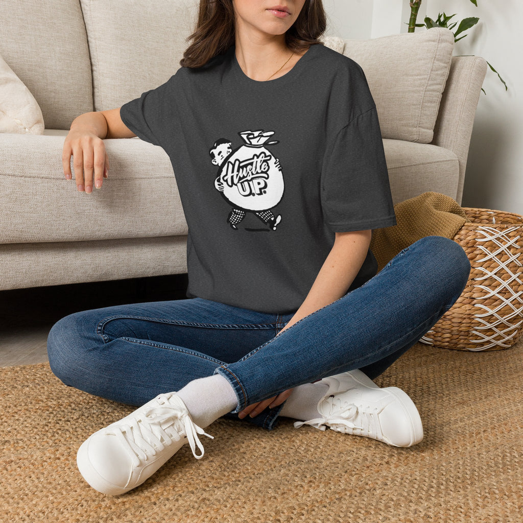 Hustle Up T-Shirt — Retro Money Mascot Graphic Tee
