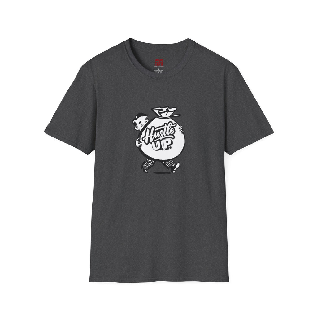 Hustle Up T-Shirt — Retro Money Mascot Graphic Tee