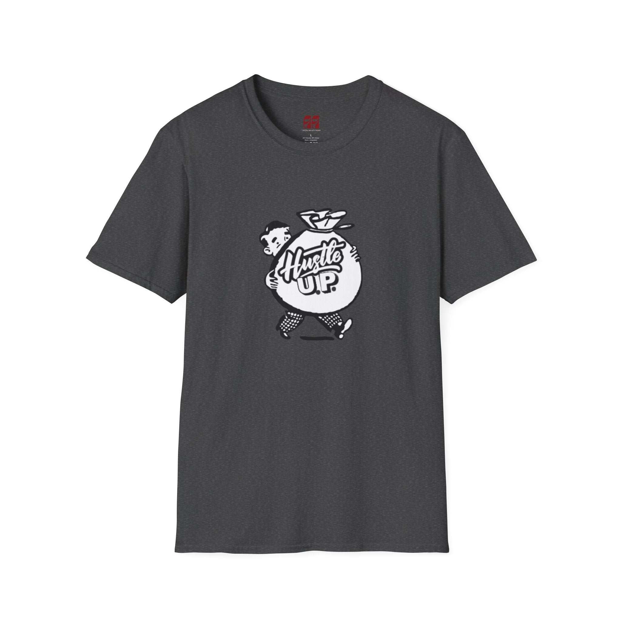 Hustle Up T-Shirt — Retro Money Mascot Graphic Tee