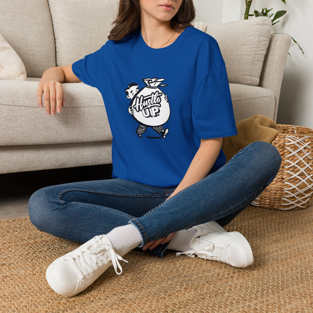 Hustle Up T-Shirt — Retro Money Mascot Graphic Tee