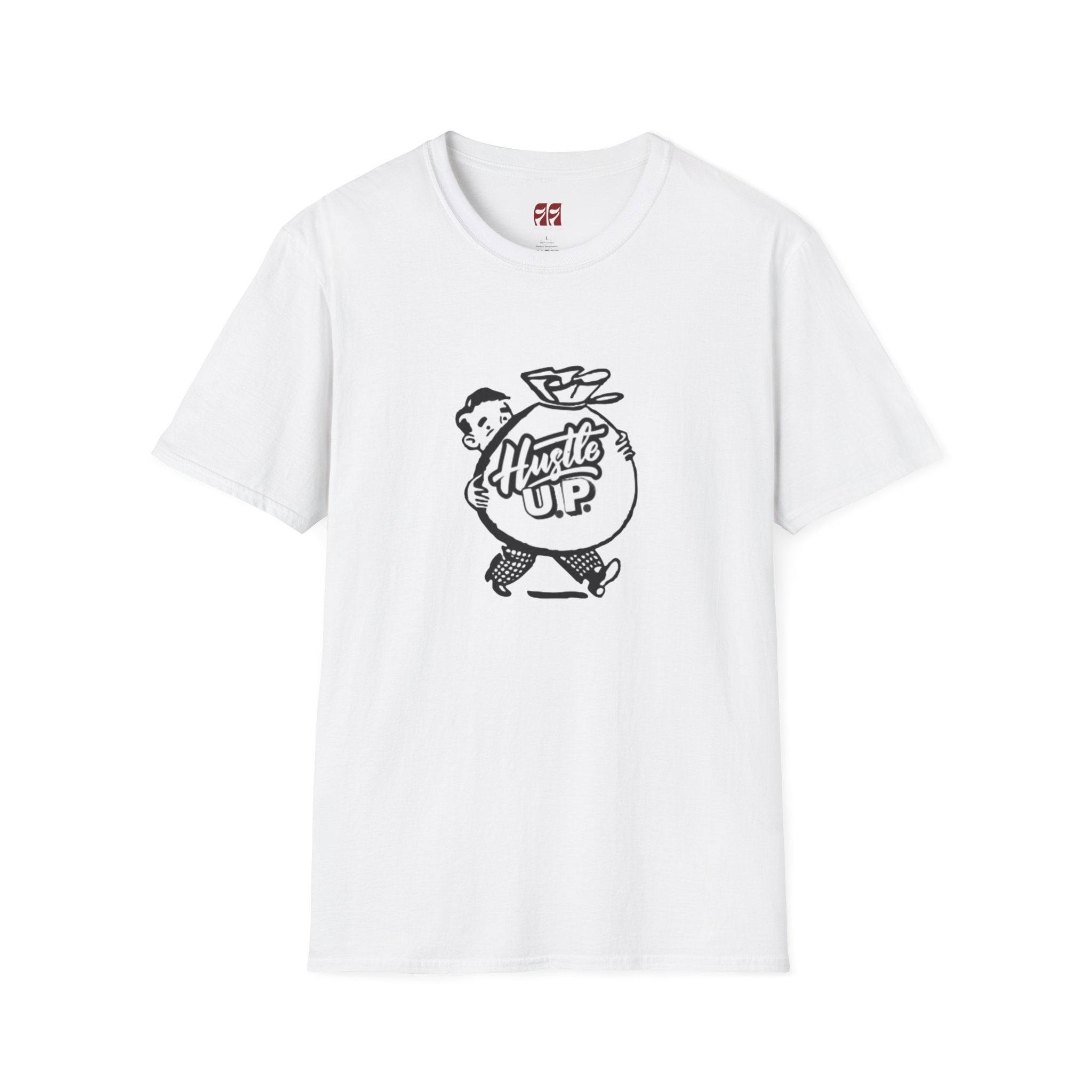 Hustle Up T-Shirt — Retro Money Mascot Graphic Tee