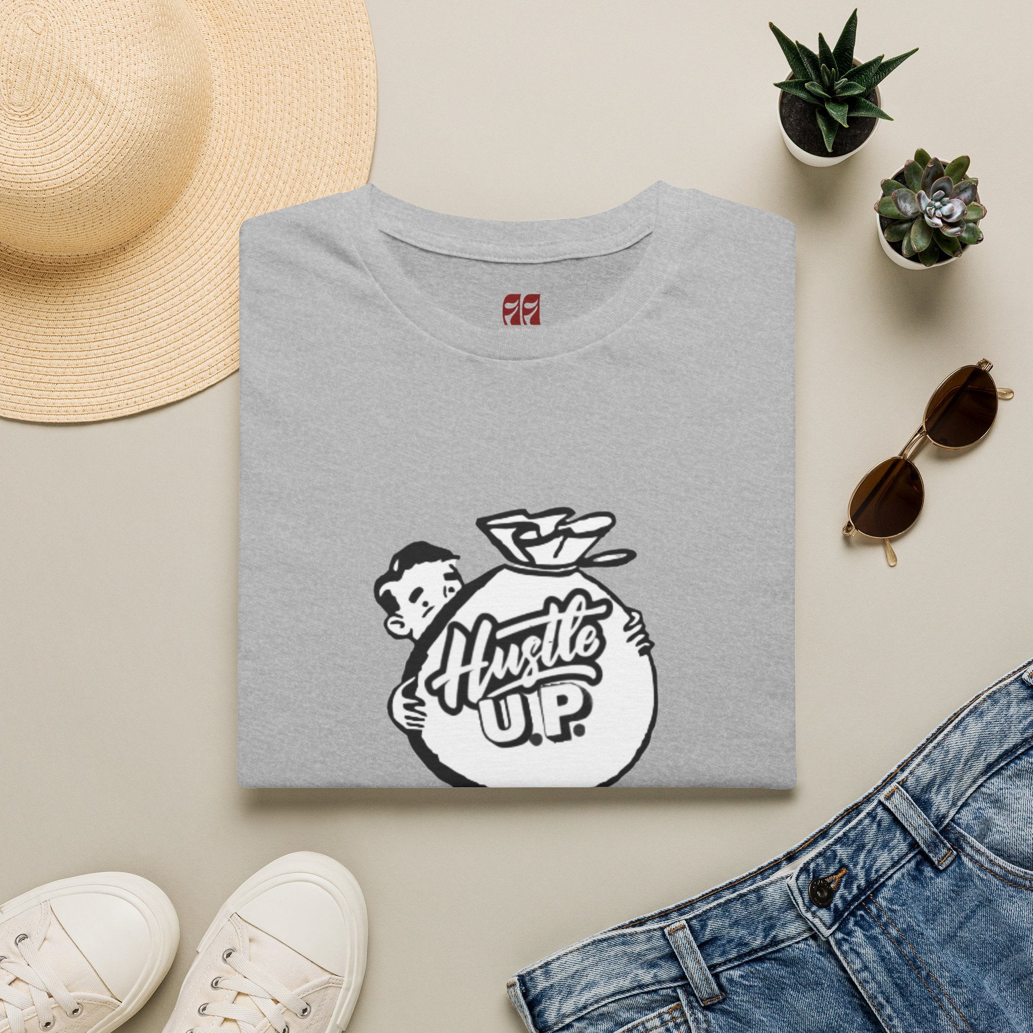 Hustle Up T-Shirt — Retro Money Mascot Graphic Tee
